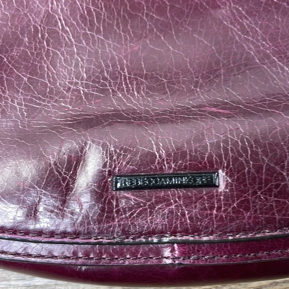 Rebecca Minkoff Small Vanity Saddle, Dark Cherry Messenger Cross Body Handbag